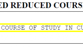 Reduced Course Load 