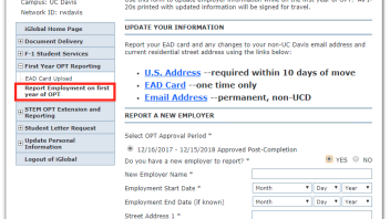 OPT Reporting Step 3