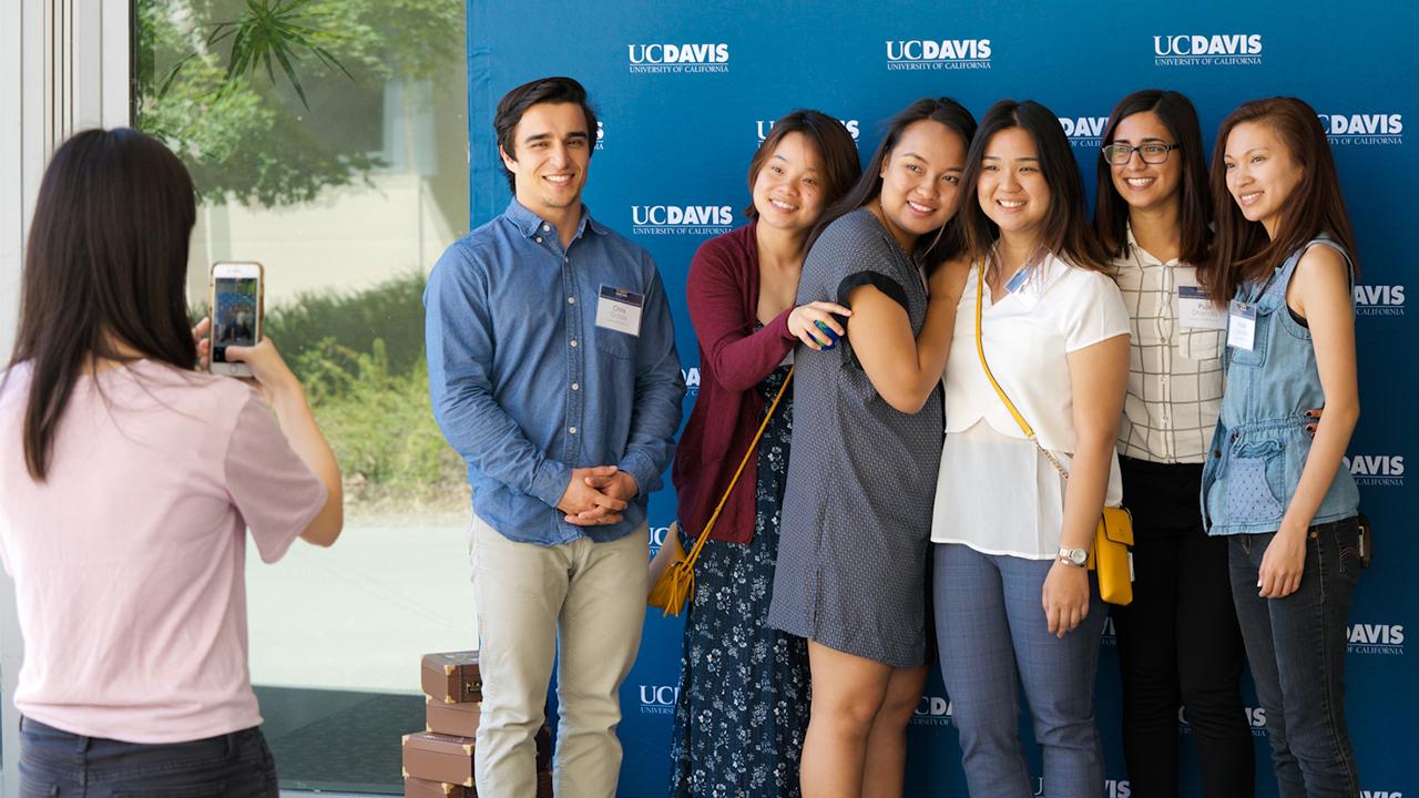 students taking a photo