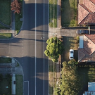aerial view of a neighborhood 