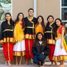 group of men and women in traditional indian clothing 