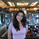 Photo of Suzuran Schnyder in a cafe.