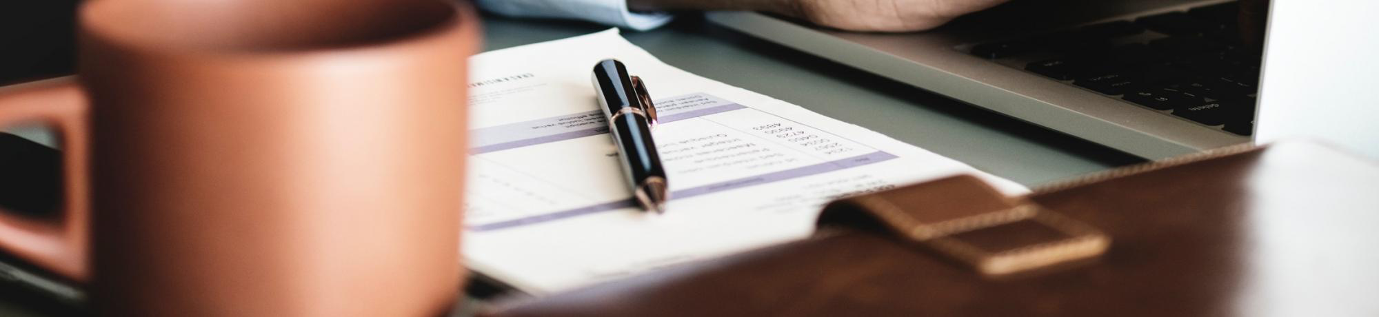 Forms on a desk