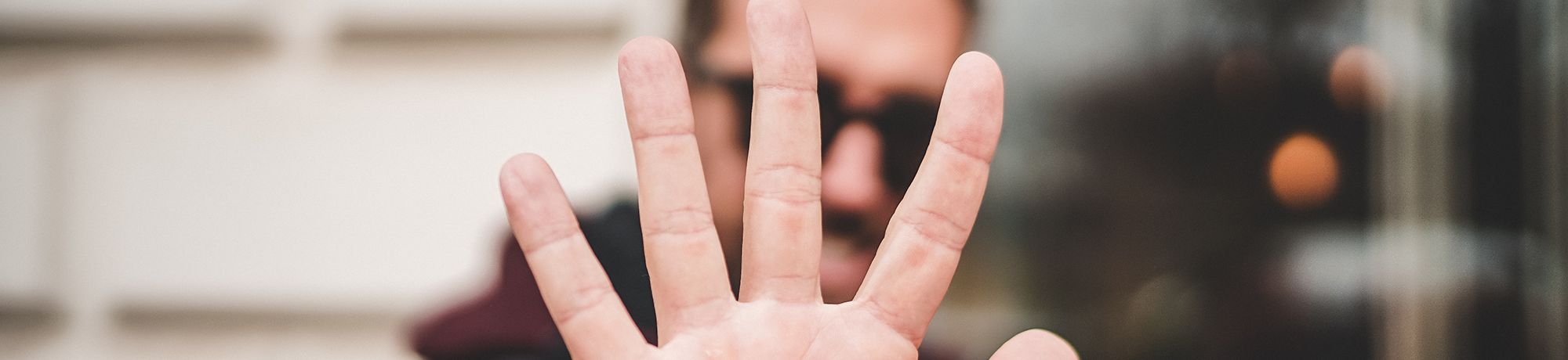 hand up saying no