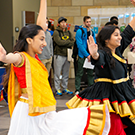 students dancing